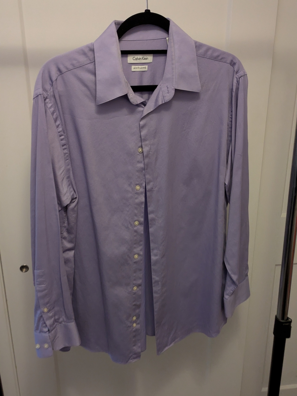Calvin Klein Men’s Lavender Button-Up Dress Shirt